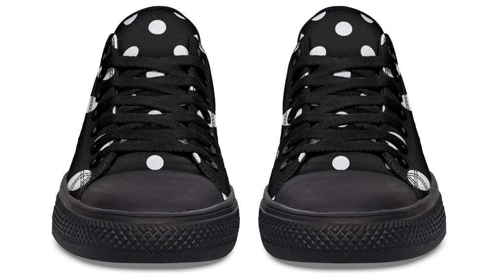 Paint It Black Polka Dot Low Tops
