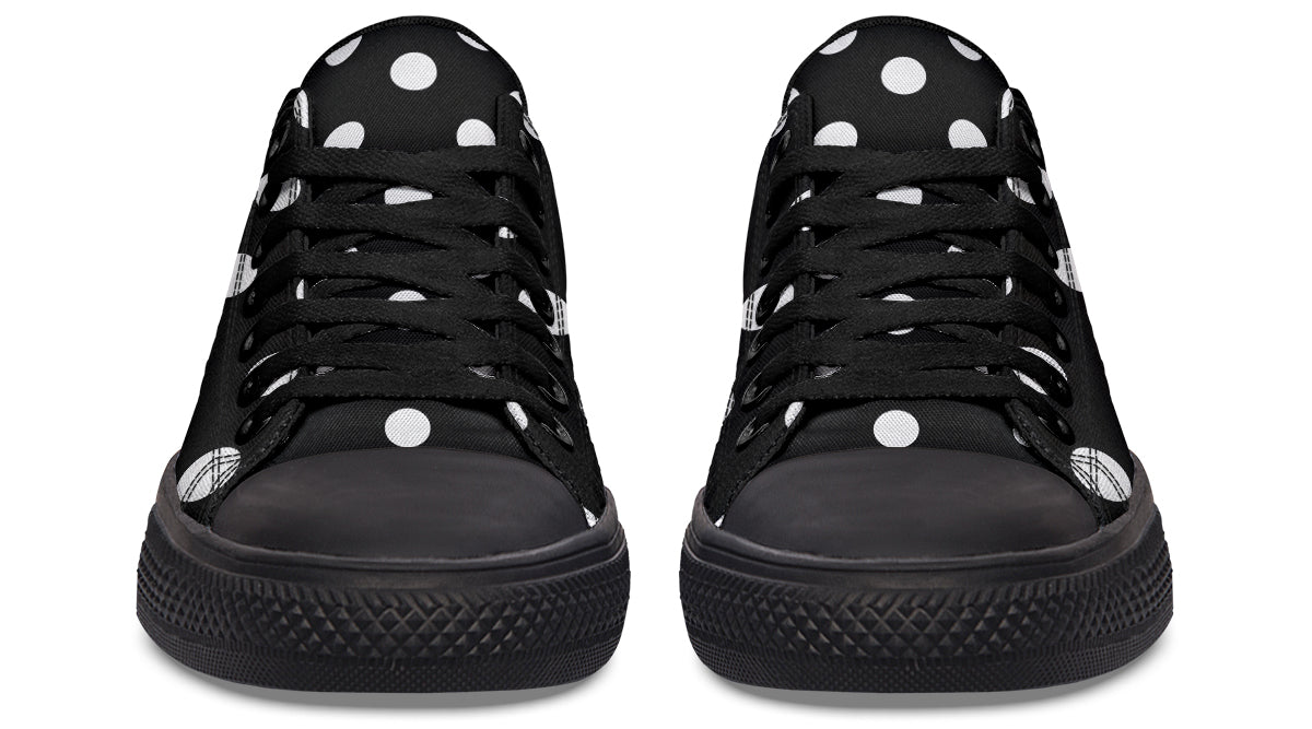Paint It Black Polka Dot Low Tops