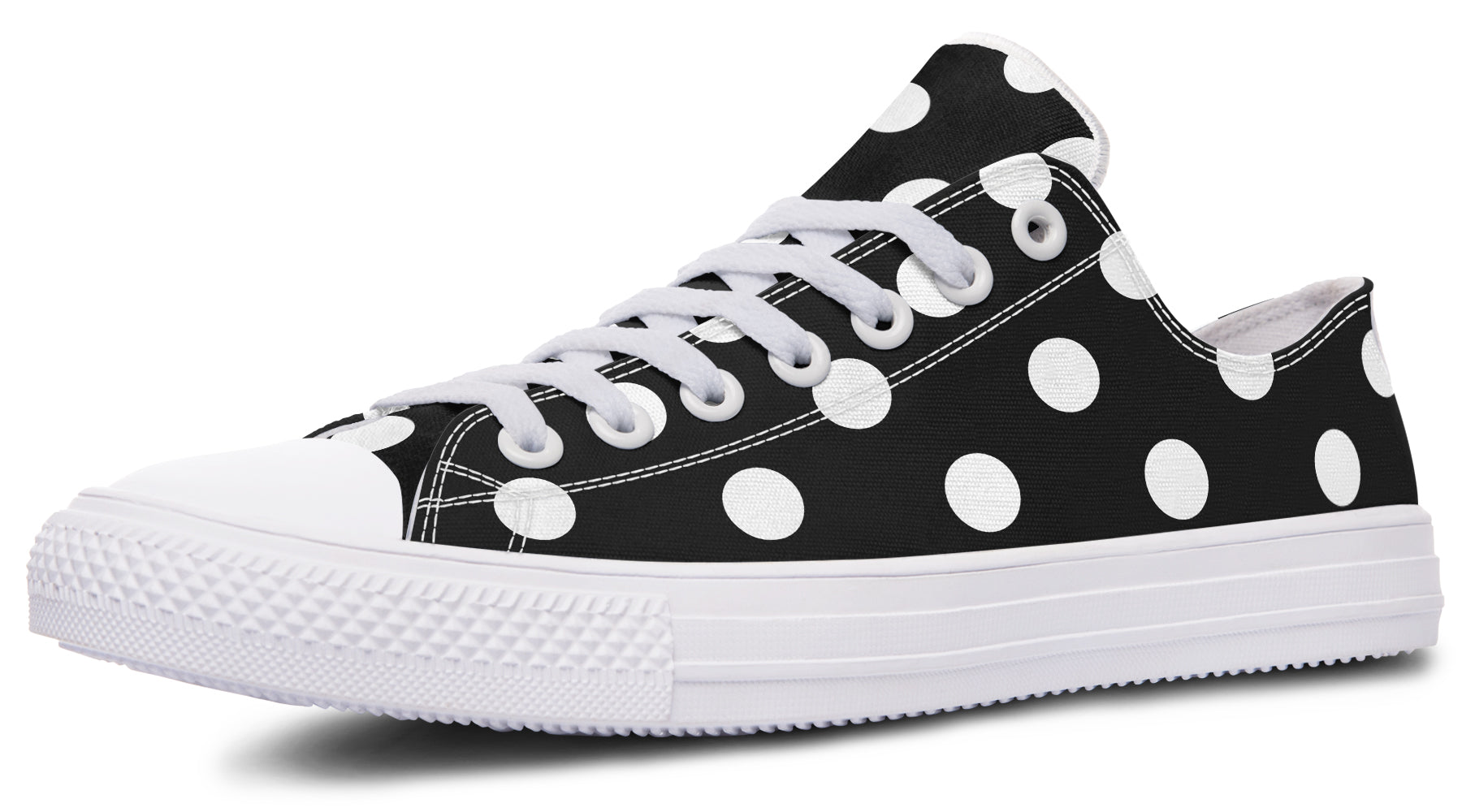 Paint It Black Polka Dot Low Tops