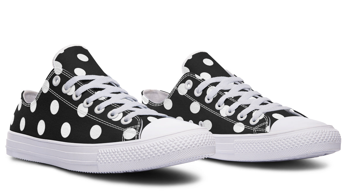 Paint It Black Polka Dot Low Tops