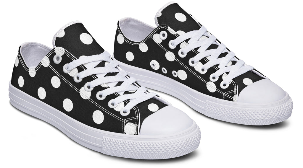 Paint It Black Polka Dot Low Tops