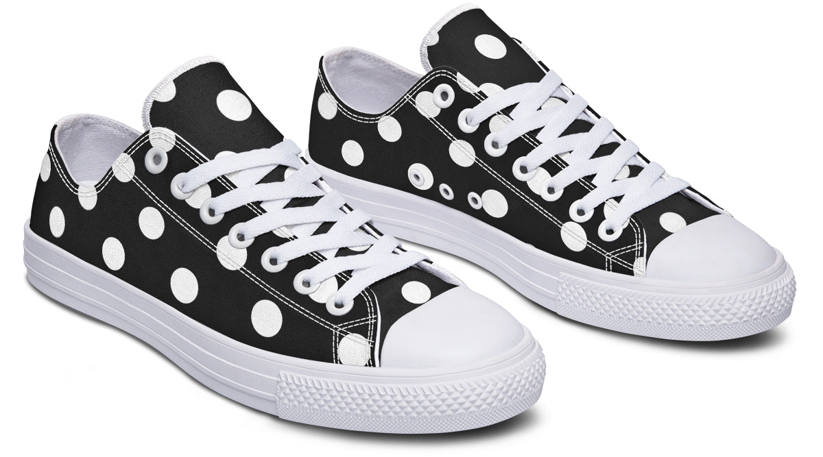 Paint It Black Polka Dot Low Tops