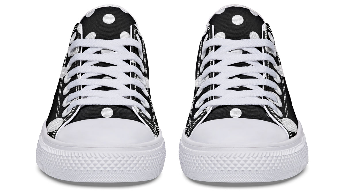 Paint It Black Polka Dot Low Tops