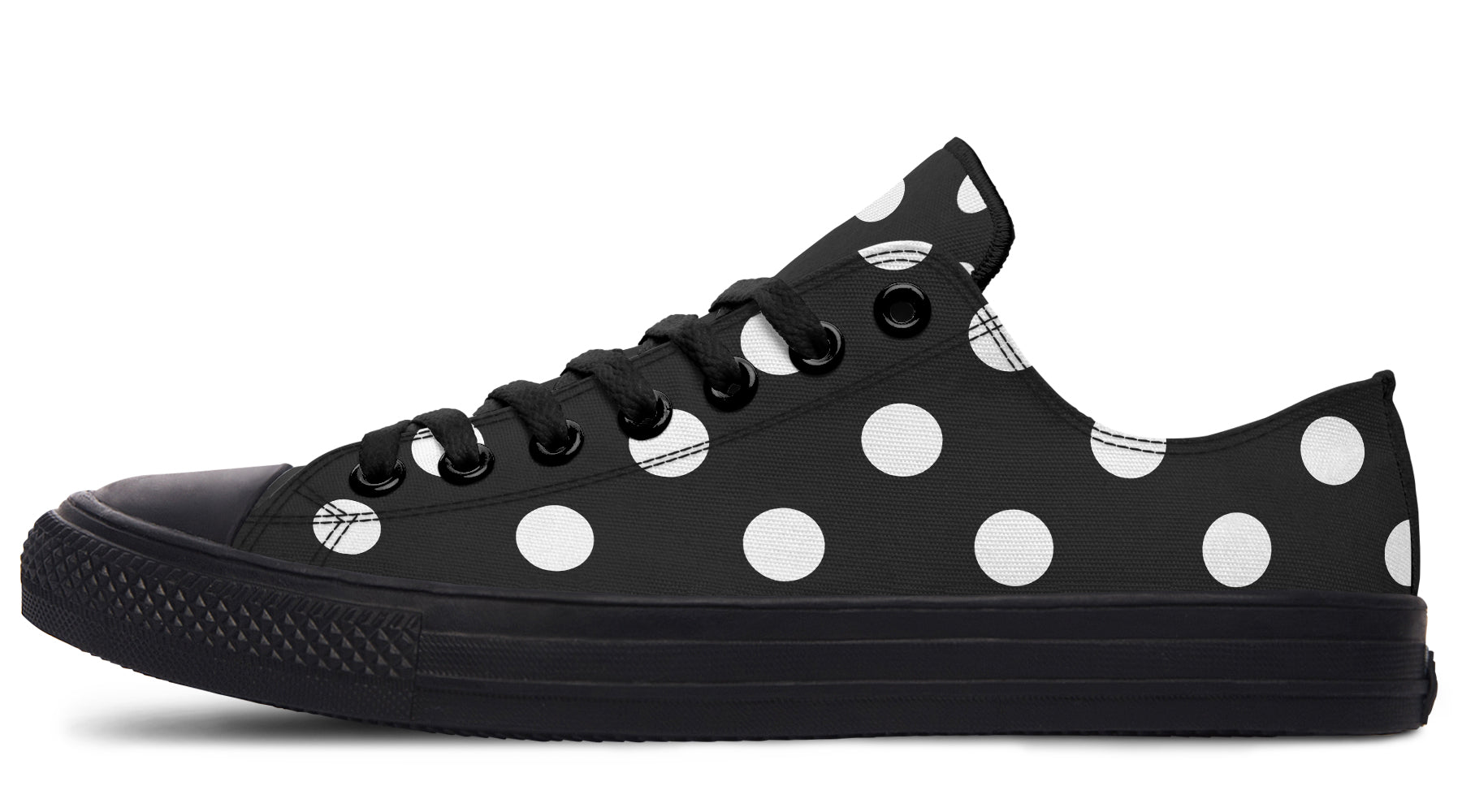 Paint It Black Polka Dot Low Tops