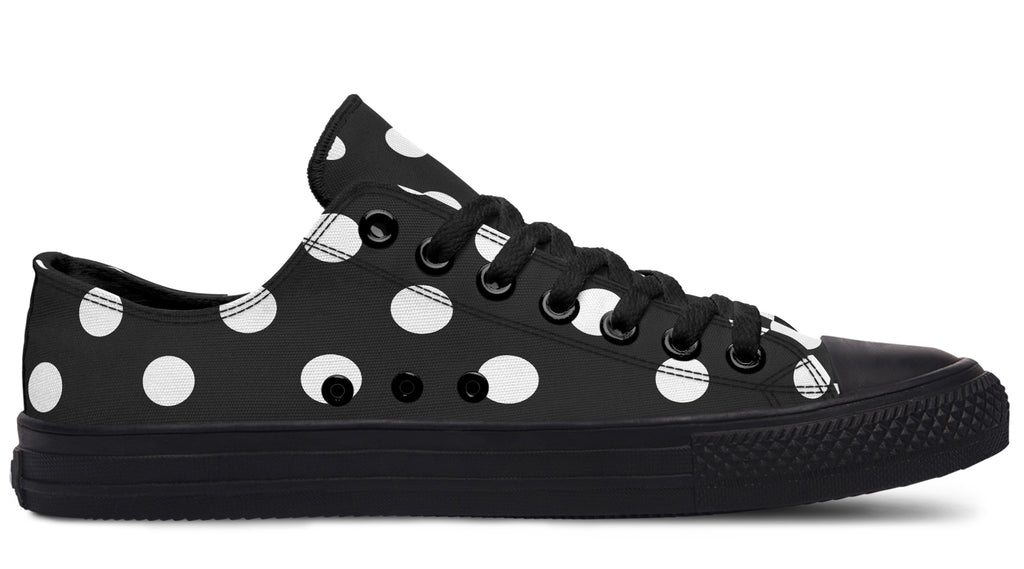 Paint It Black Polka Dot Low Tops