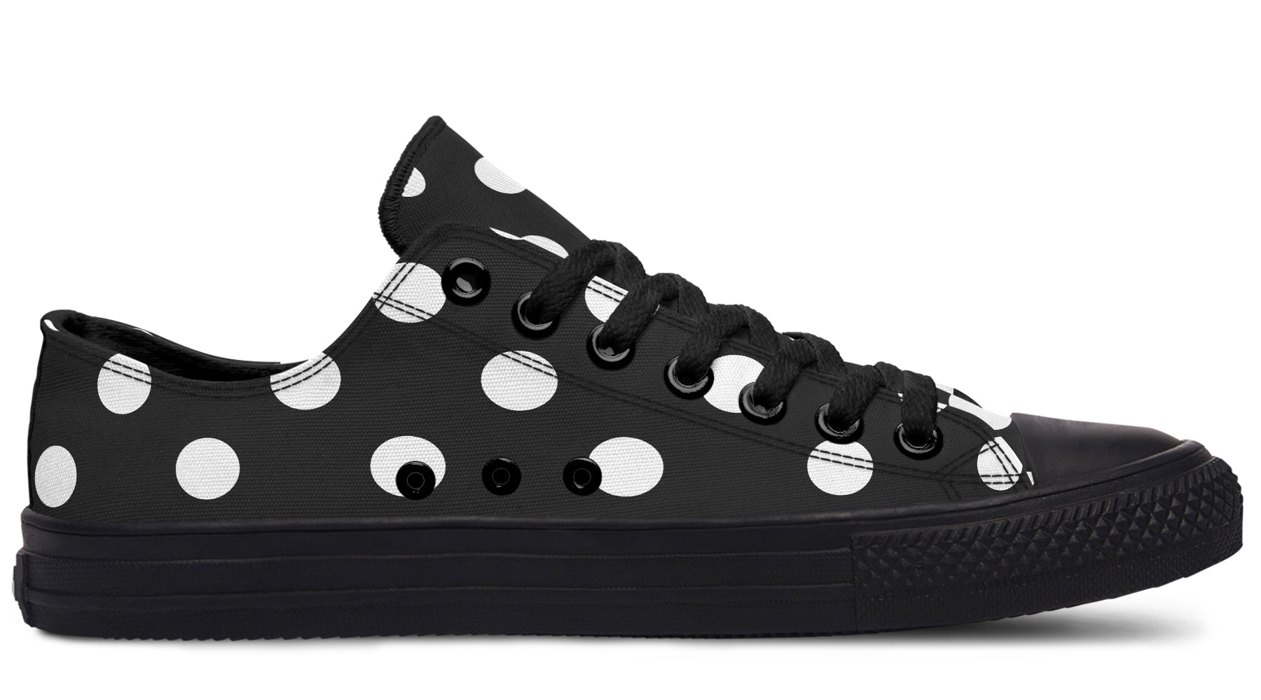 Paint It Black Polka Dot Low Tops