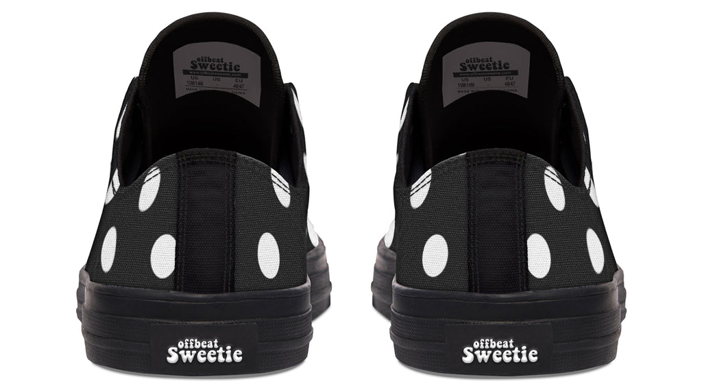 Paint It Black Polka Dot Low Tops