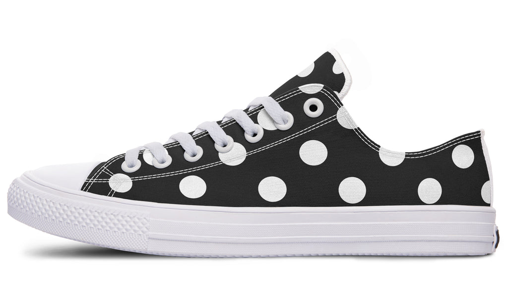 Paint It Black Polka Dot Low Tops