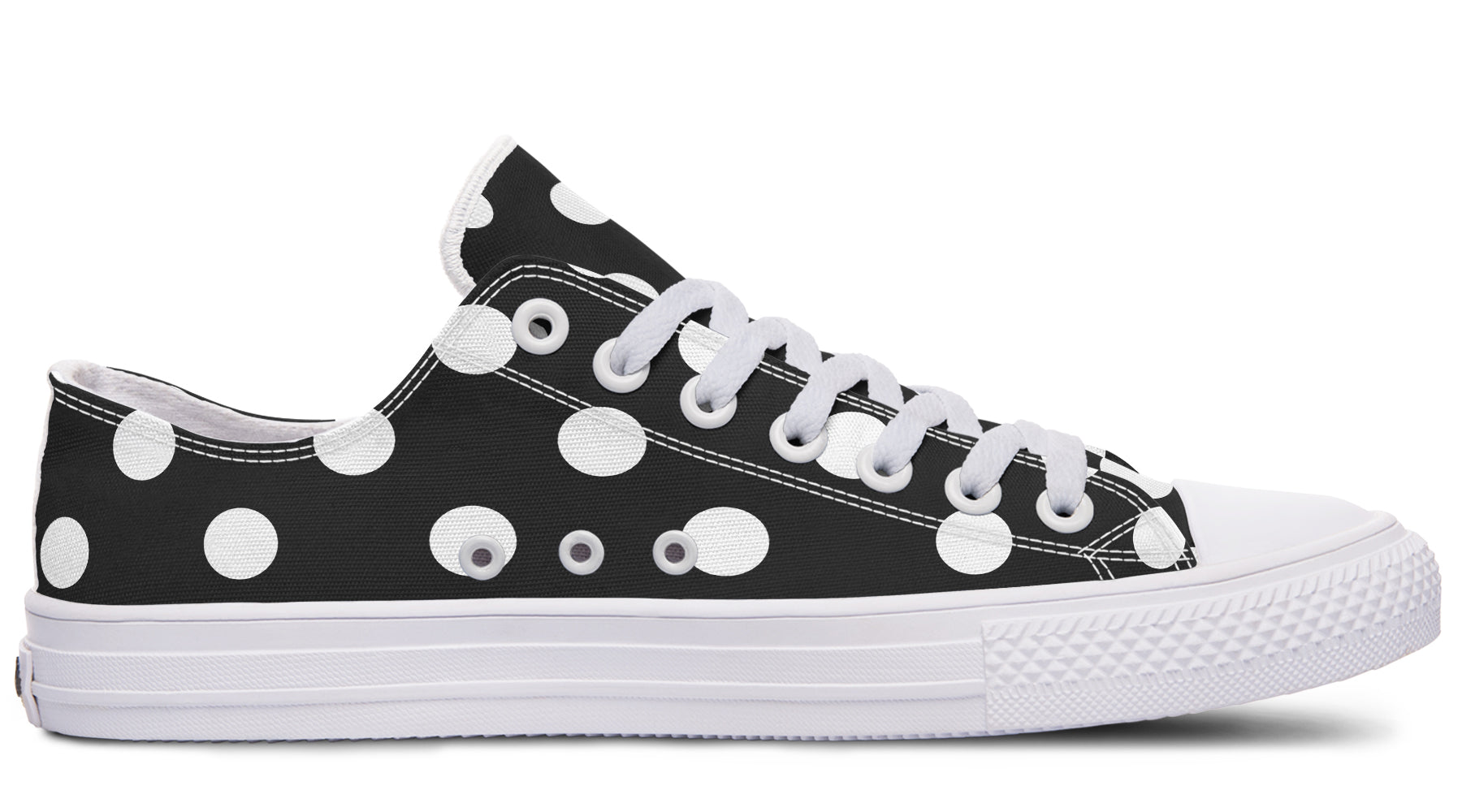 Paint It Black Polka Dot Low Tops