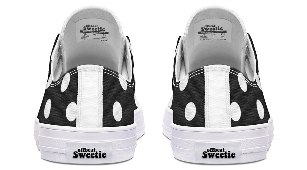 Paint It Black Polka Dot Low Tops