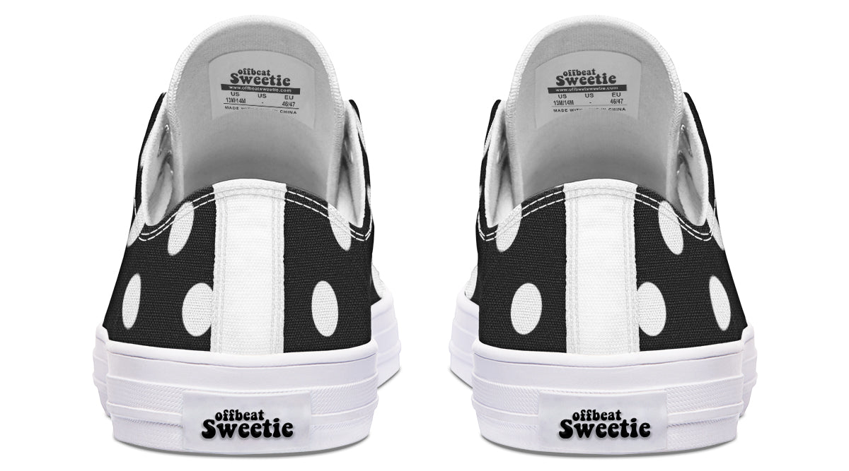 Paint It Black Polka Dot Low Tops
