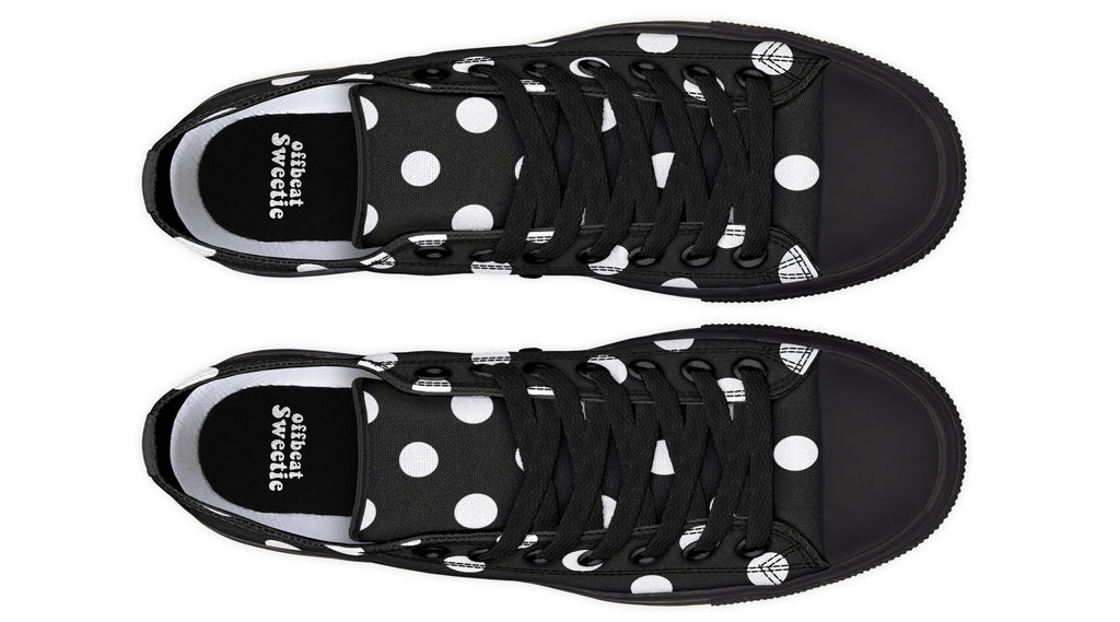 Paint It Black Polka Dot Low Tops