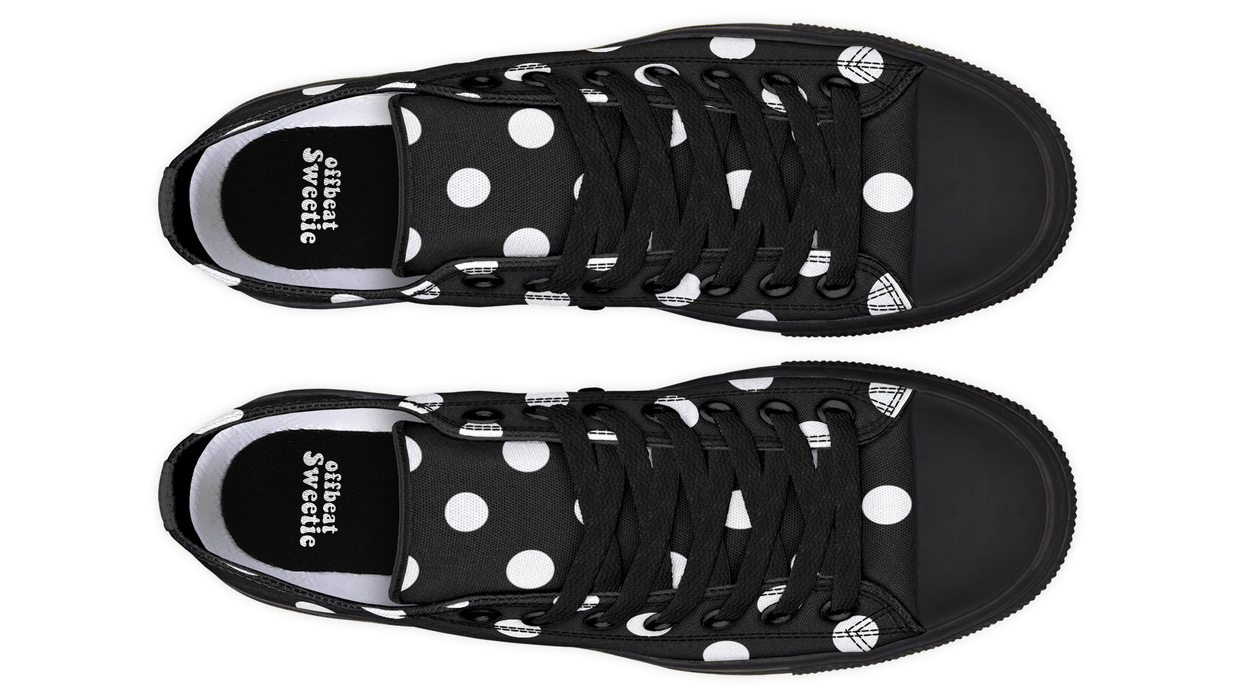 Paint It Black Polka Dot Low Tops