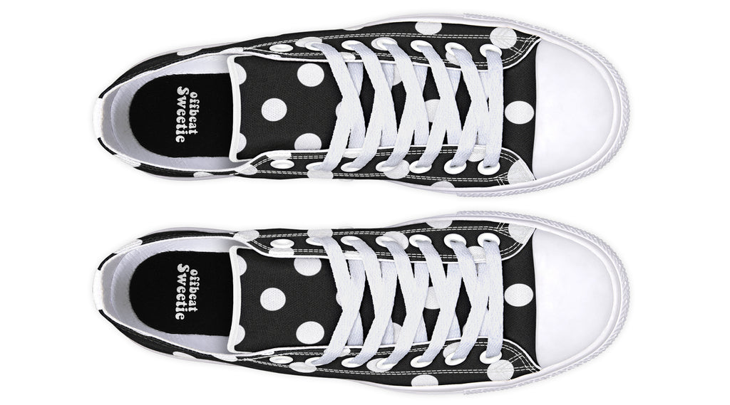 Paint It Black Polka Dot Low Tops