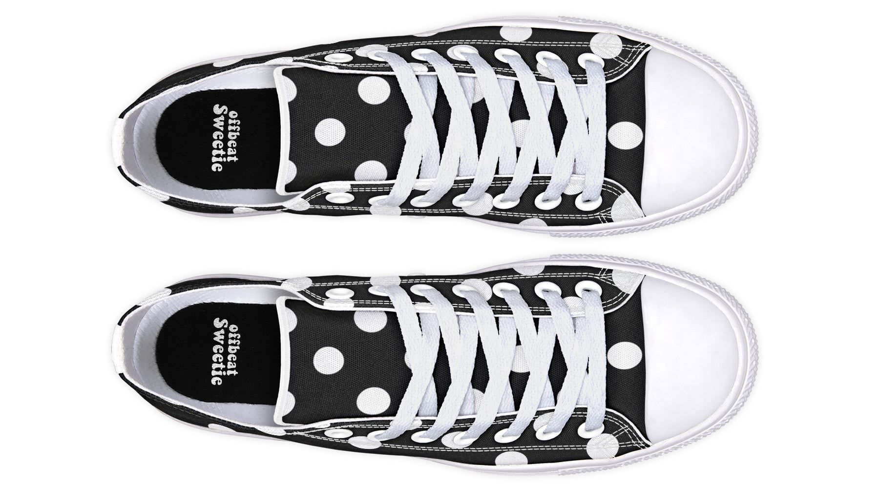 Paint It Black Polka Dot Low Tops