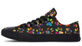 Rainbow Paw Prints Low Tops (Wide)