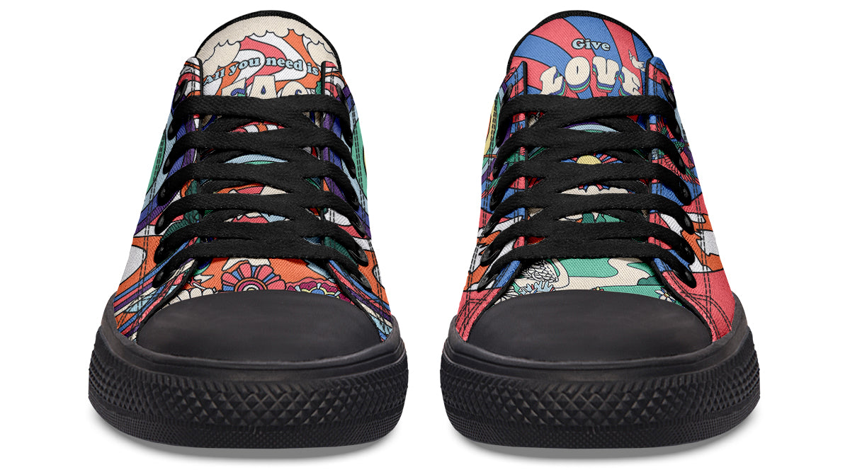 Peace And Love Low Tops - Offbeat Sweetie