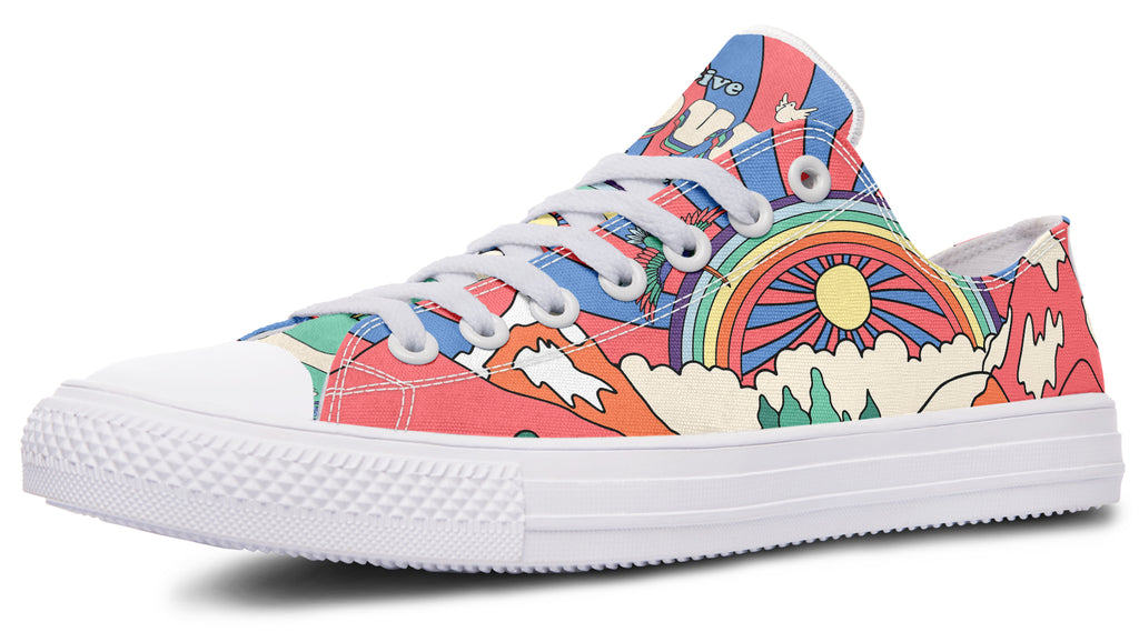 Peace And Love Low Tops - Offbeat Sweetie