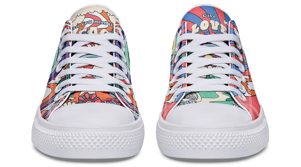 Peace And Love Low Tops - Offbeat Sweetie