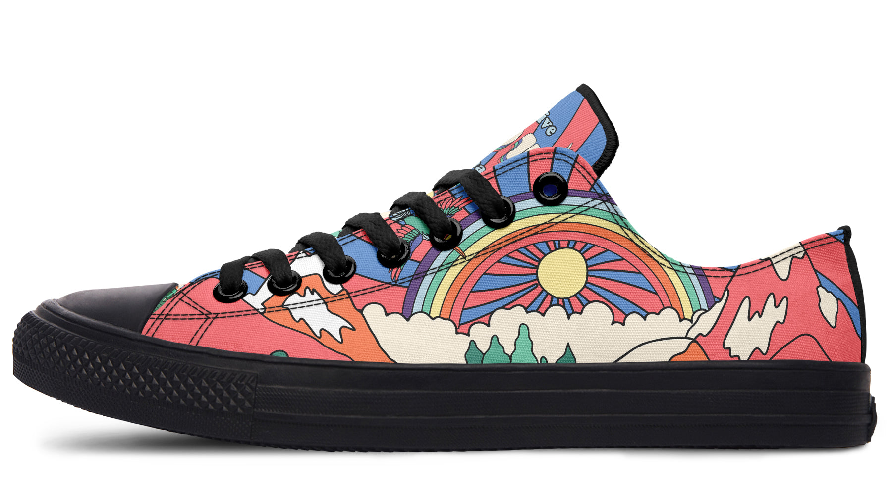 Peace And Love Low Tops - Offbeat Sweetie