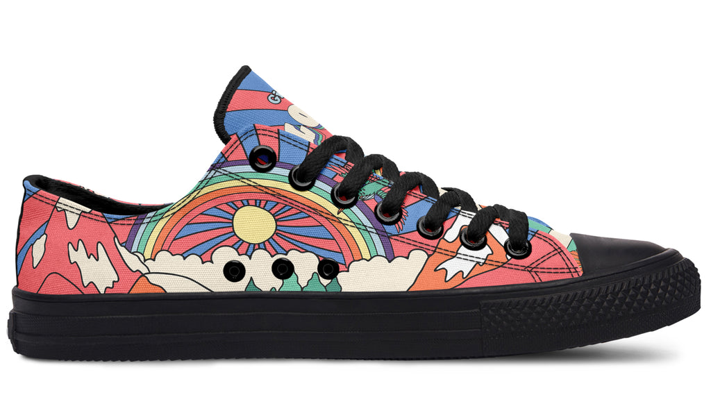 Peace And Love Low Tops - Offbeat Sweetie