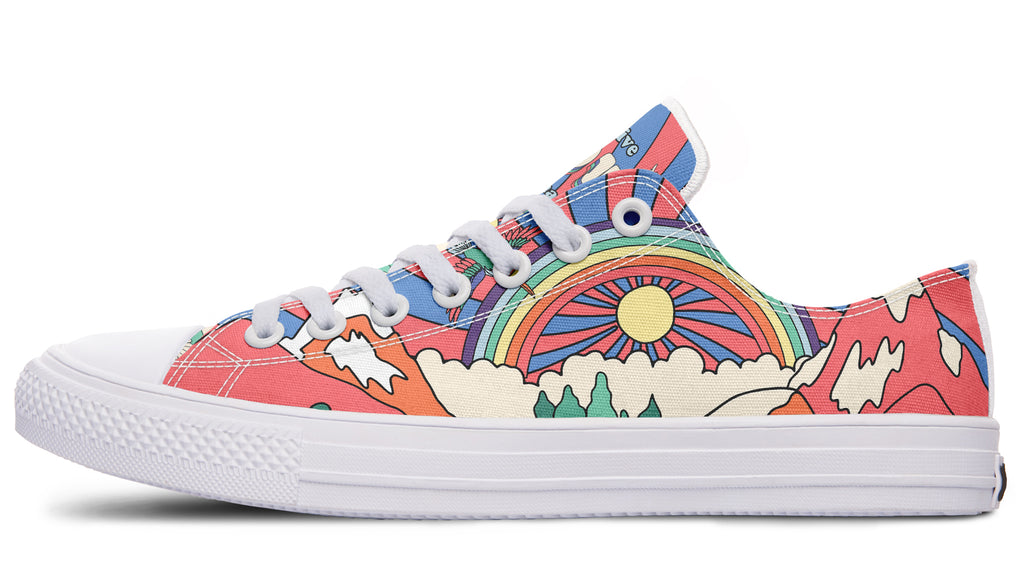 Peace And Love Low Tops - Offbeat Sweetie
