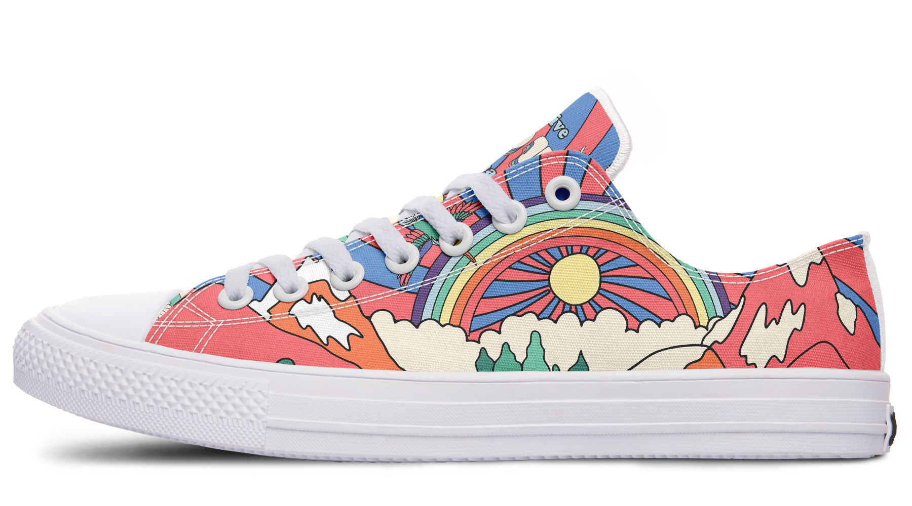 Peace And Love Low Tops - Offbeat Sweetie