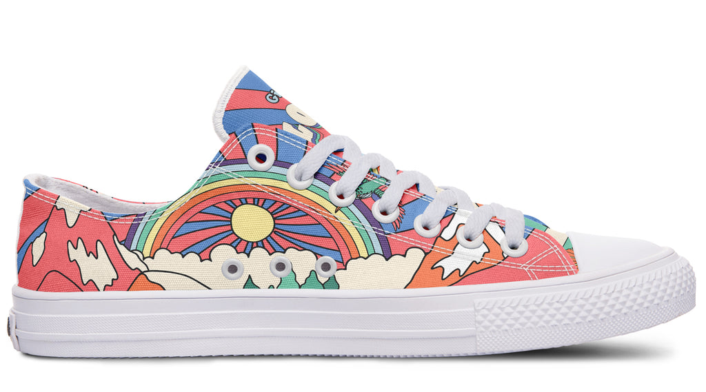 Peace And Love Low Tops - Offbeat Sweetie