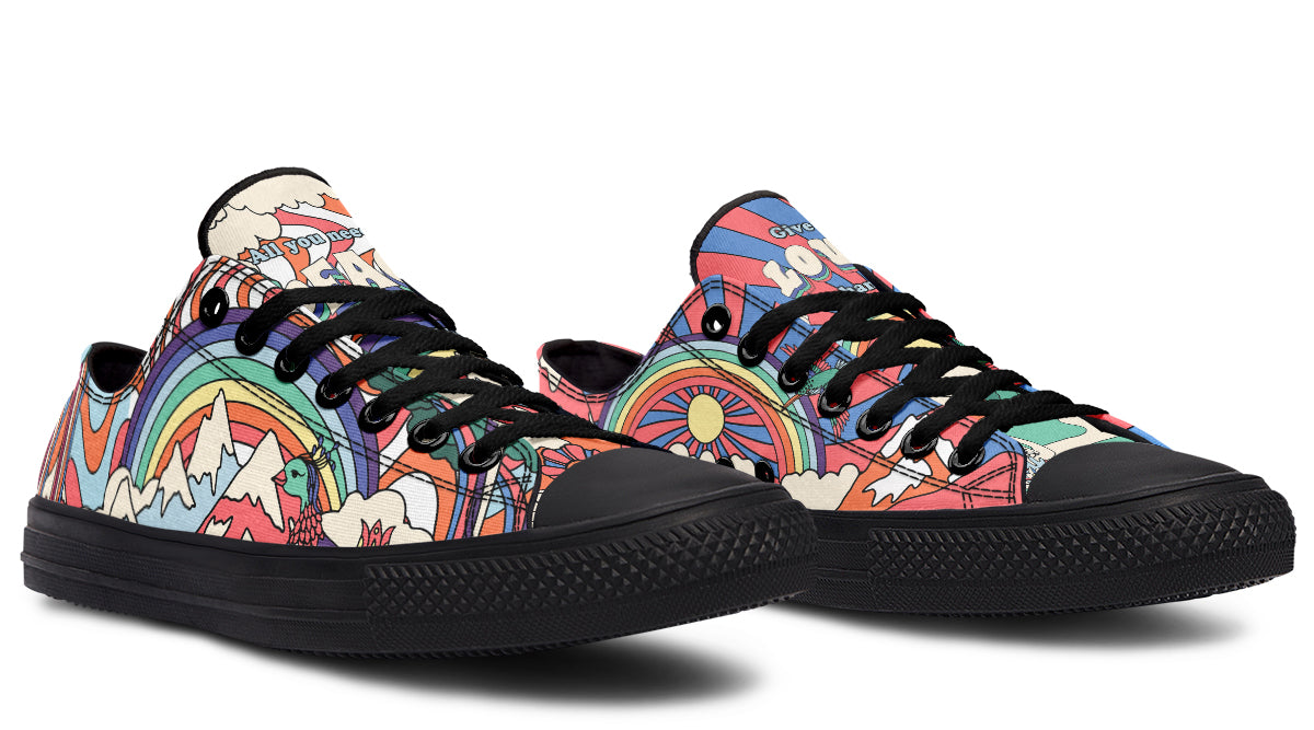 Peace and Love Low Tops (Wide)