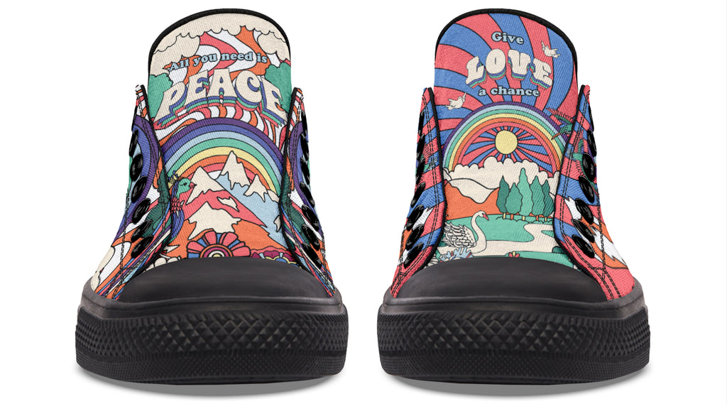 Peace and Love Low Tops (Wide)