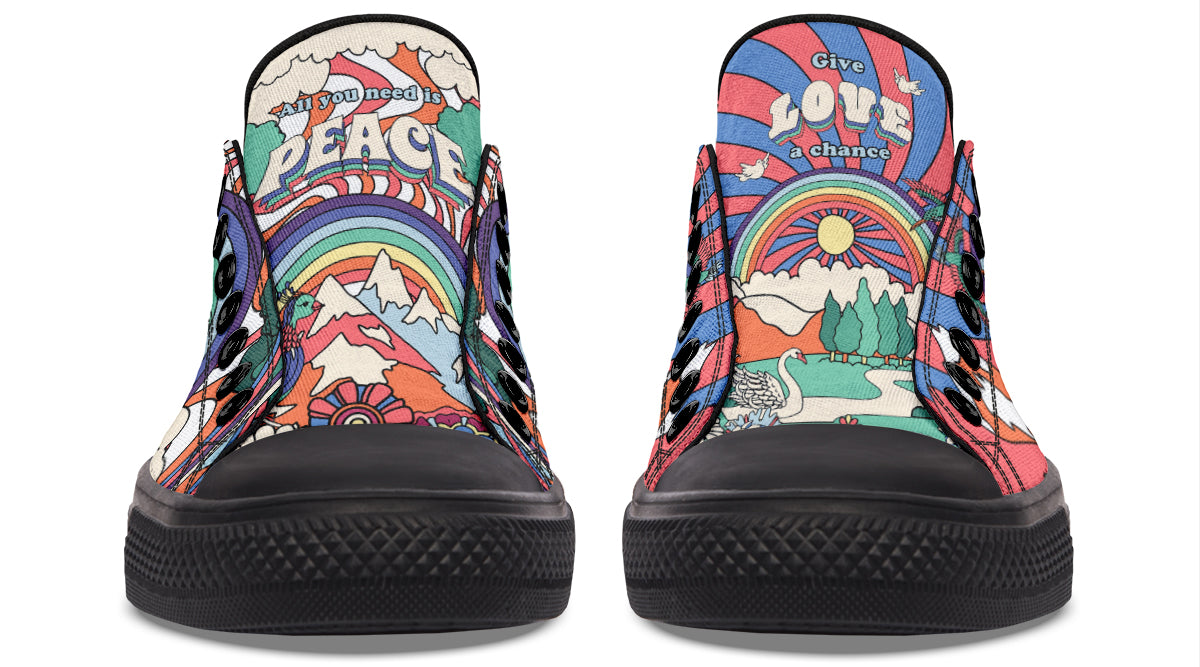 Peace and Love Low Tops (Wide)