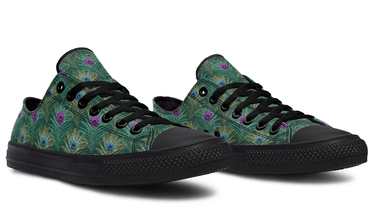 Peacock Feathers Low Tops (Wide)