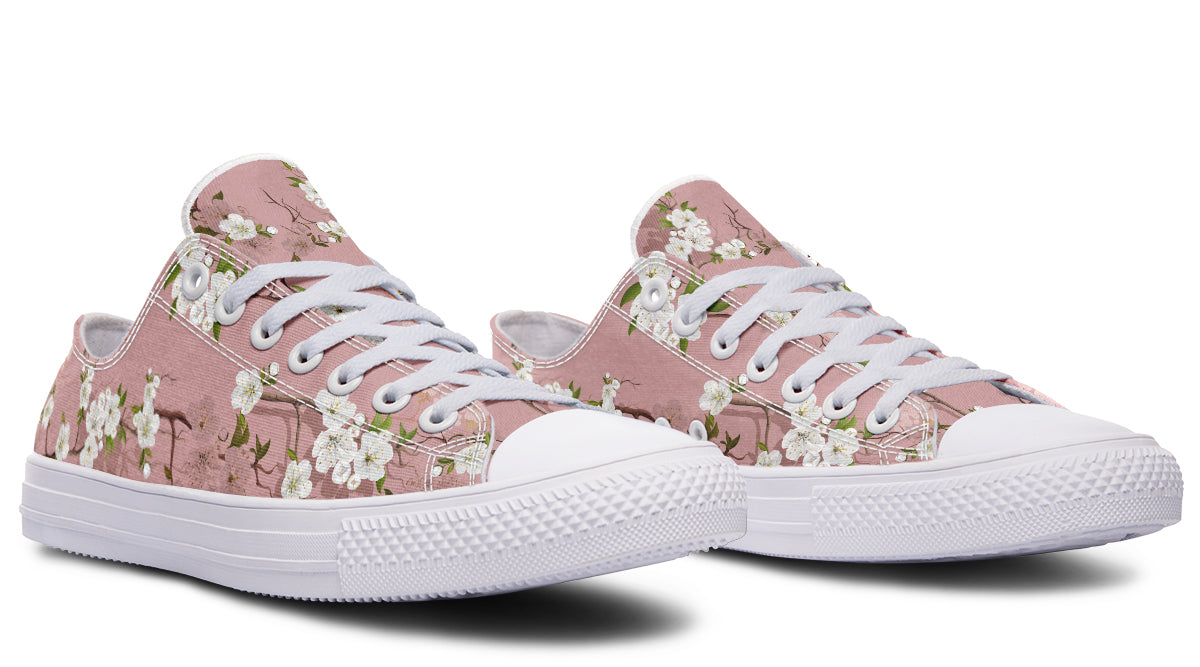 Peach Blossoms Low Tops - Offbeat Sweetie
