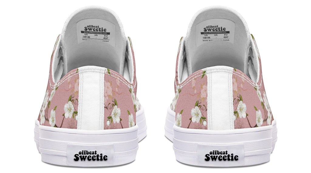 Peach Blossoms Low Tops - Offbeat Sweetie