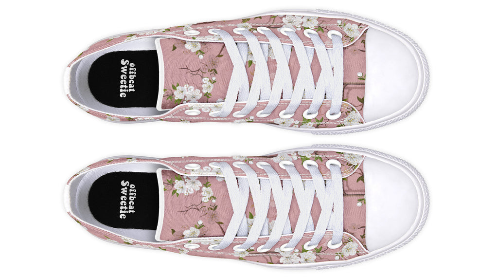 Peach Blossoms Low Tops - Offbeat Sweetie