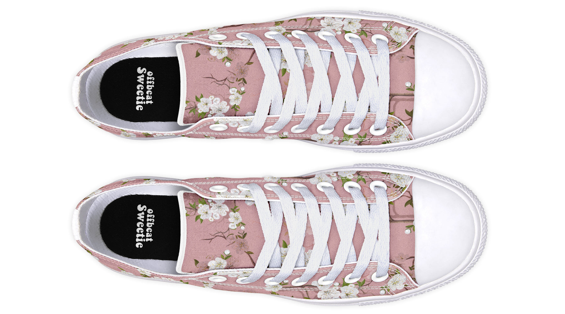 Peach Blossoms Low Tops - Offbeat Sweetie