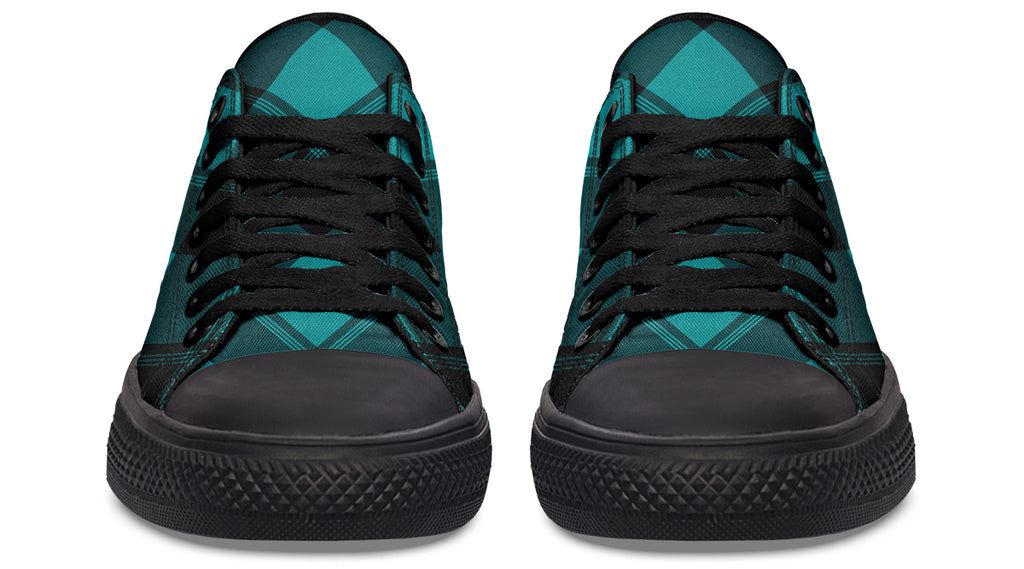 Pennyroyal Teal Plaid Low Tops