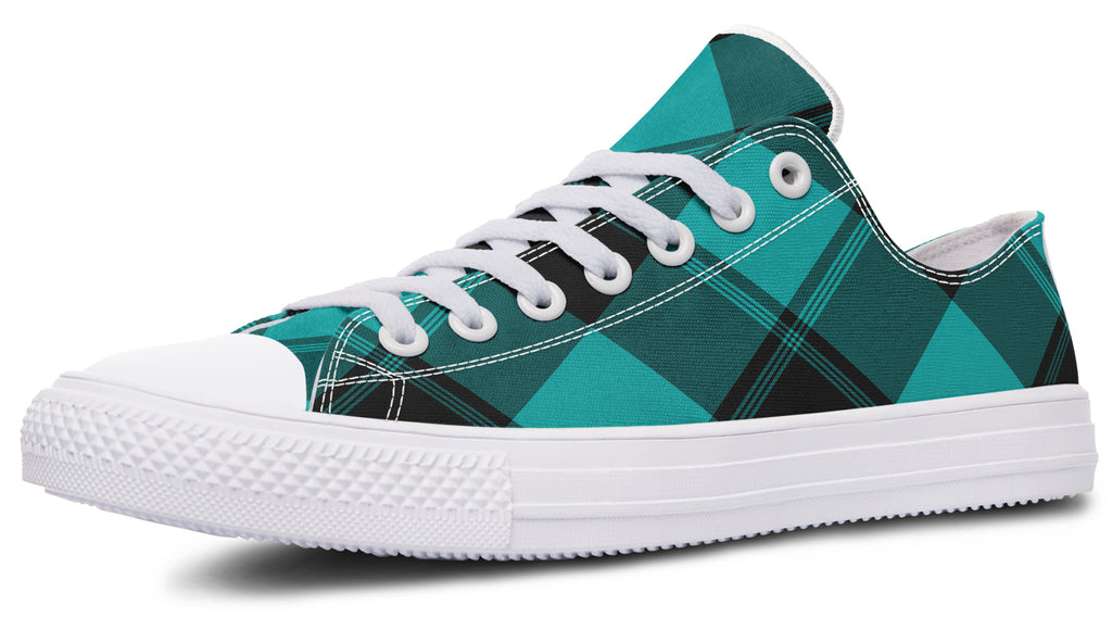 Pennyroyal Teal Plaid Low Tops