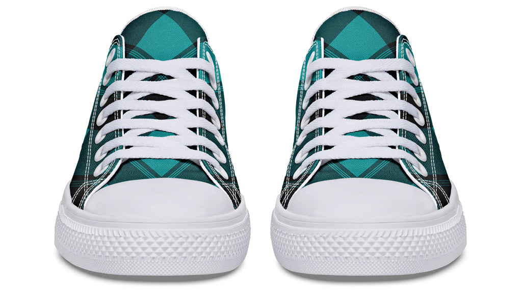 Pennyroyal Teal Plaid Low Tops