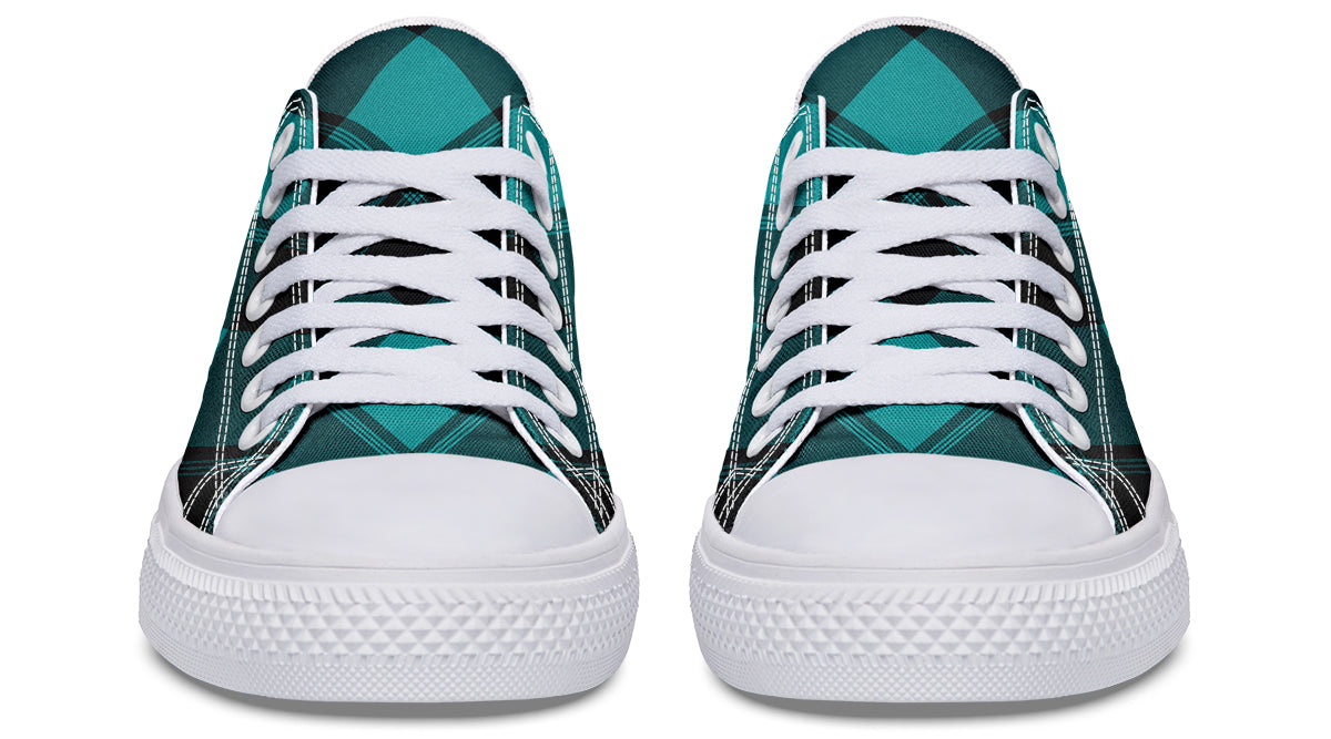 Pennyroyal Teal Plaid Low Tops