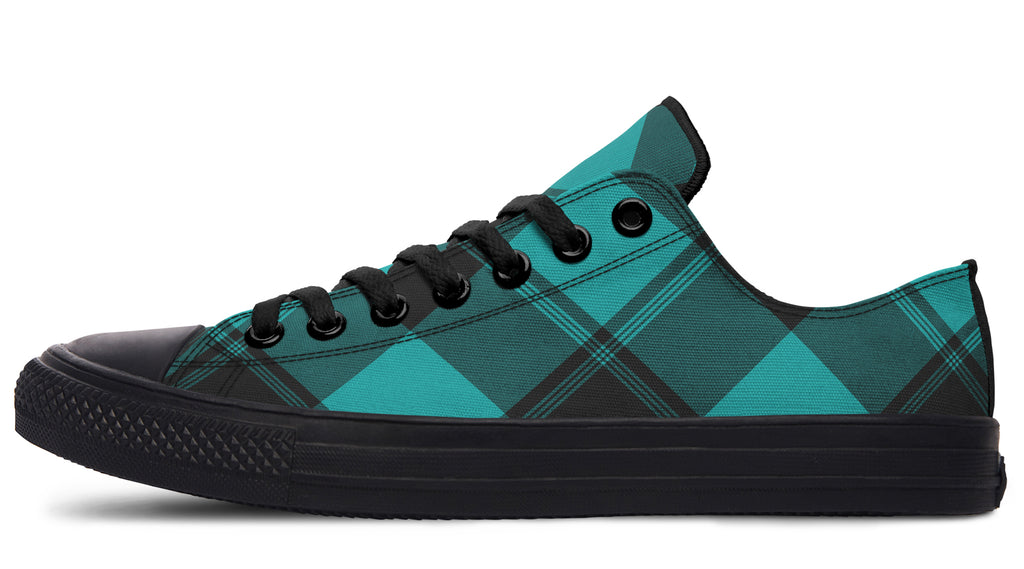 Pennyroyal Teal Plaid Low Tops