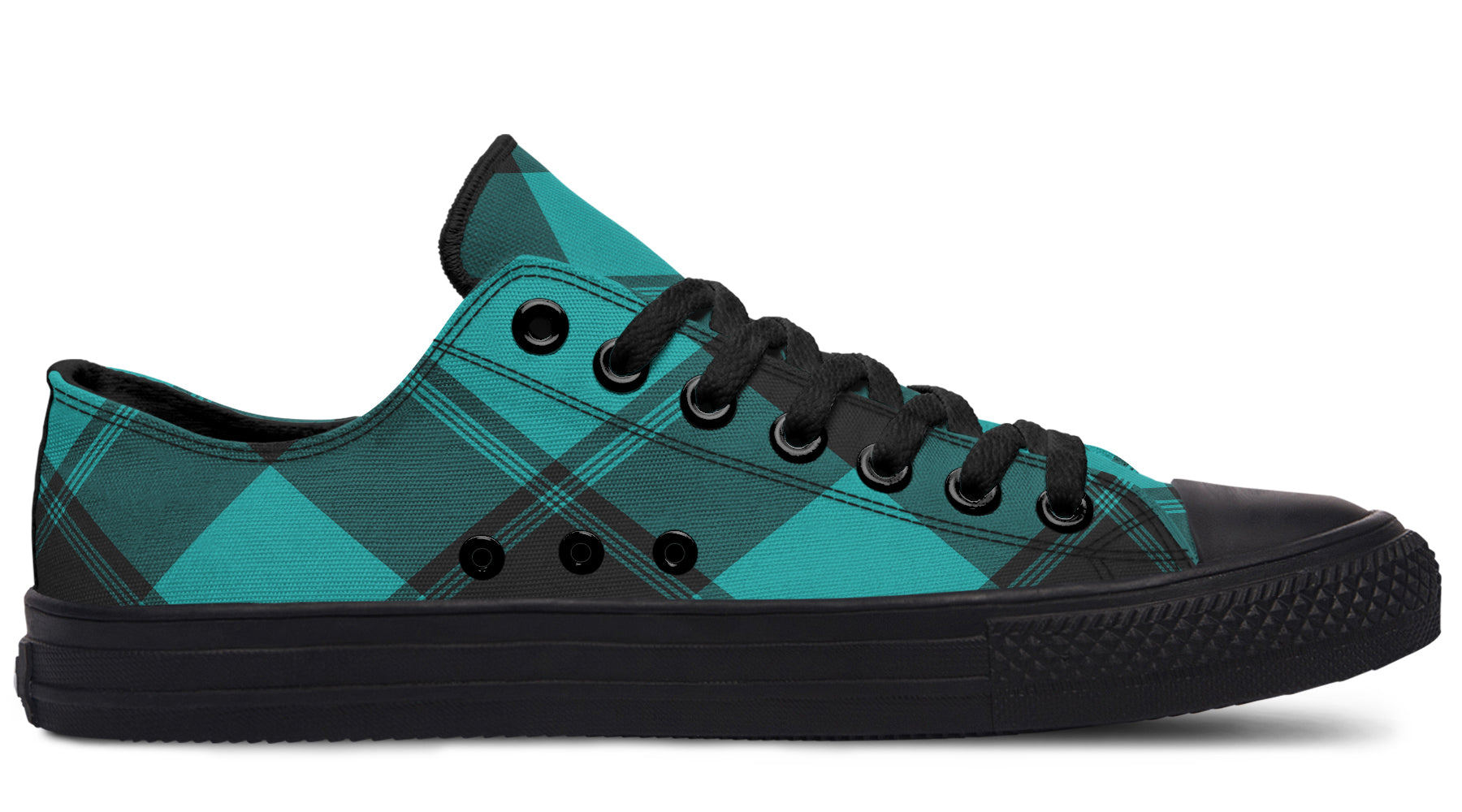 Pennyroyal Teal Plaid Low Tops