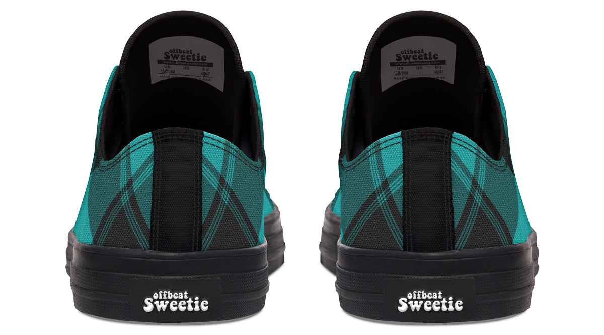 Pennyroyal Teal Plaid Low Tops