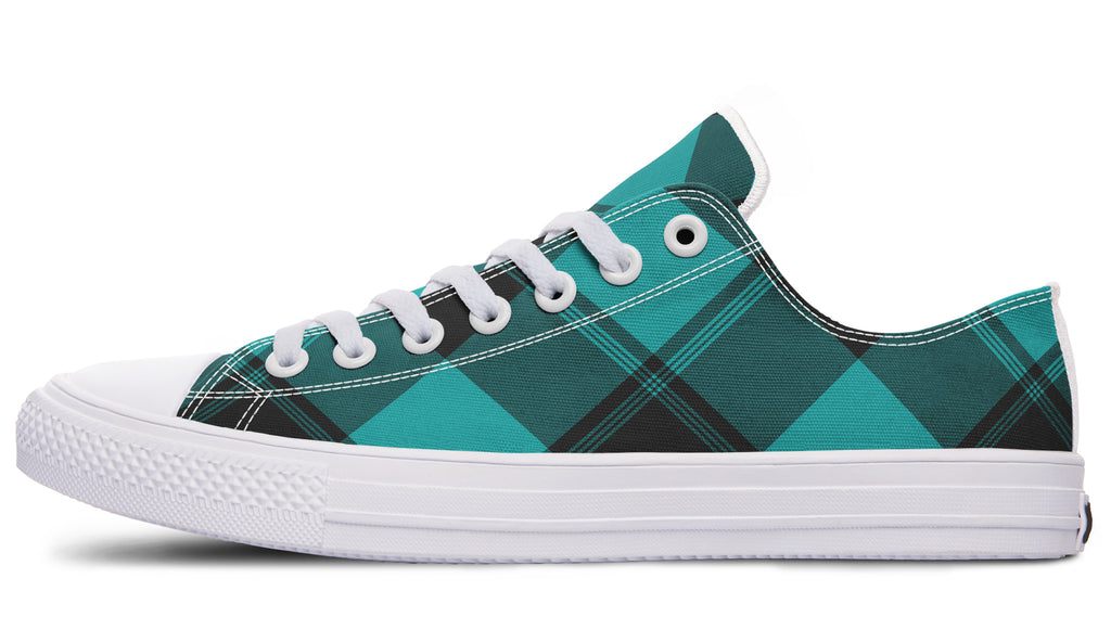 Pennyroyal Teal Plaid Low Tops