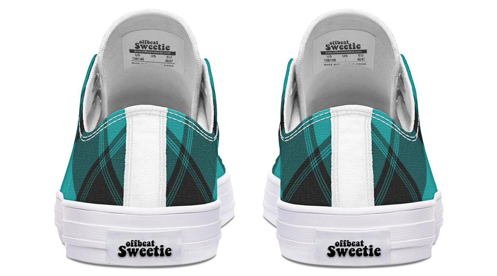 Pennyroyal Teal Plaid Low Tops