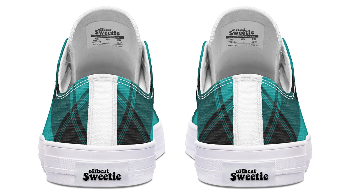 Pennyroyal Teal Plaid Low Tops