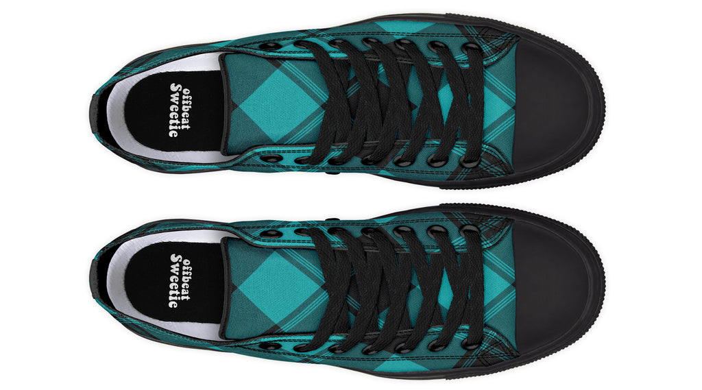 Pennyroyal Teal Plaid Low Tops