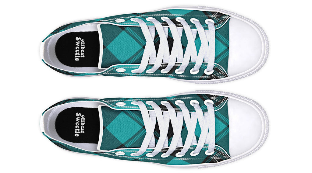 Pennyroyal Teal Plaid Low Tops