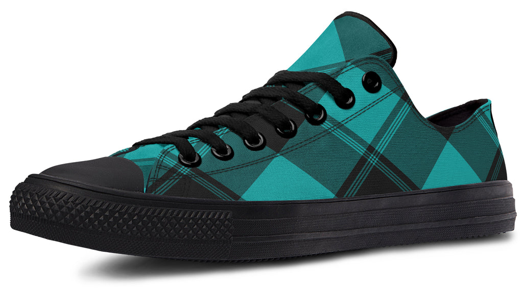 Pennyroyal Teal Plaid Low Tops (Wide)