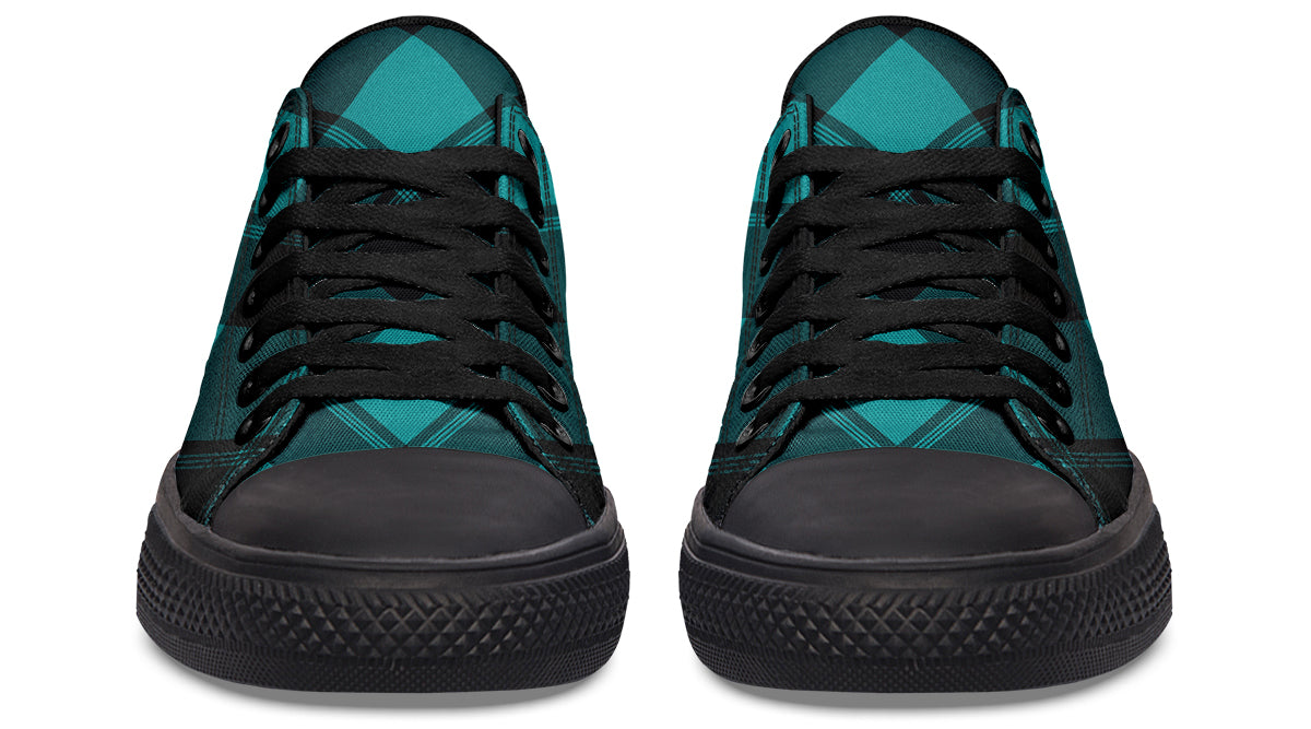 Pennyroyal Teal Plaid Low Tops (Wide)